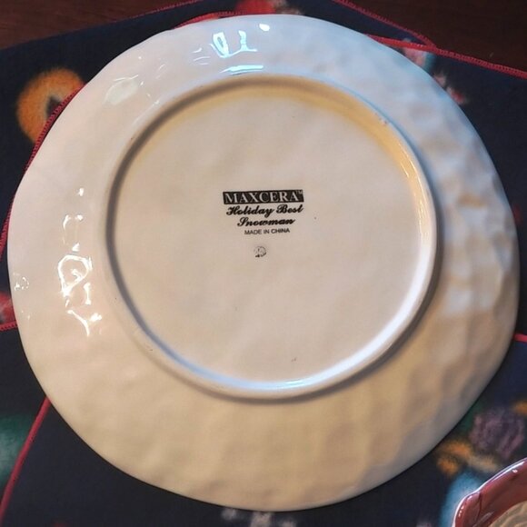 EUC Vintage Christmas Snowman Plates & Placemats Bundle + - Picture 4 of 7